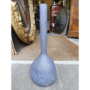 Vase  soliflore  en pâte  de verre  signé Delatte  à  Nancy  , 1900  