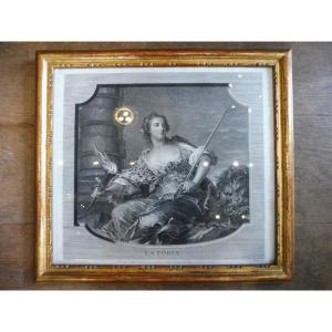 18th Century Engraving After Nattier, " La Force  "  