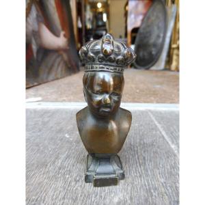 Bronze Sculpture "jean Who Cries, The Monarchy" 19th Century