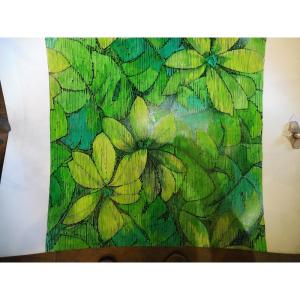 Projet de papier  peint  à la gouache  par   Lizzie Derriey  
