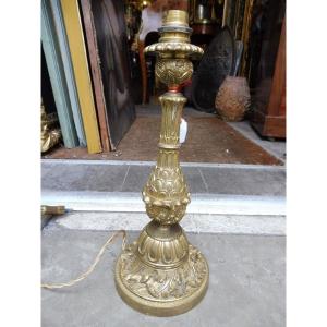 19th Century Chiseled And Gilded Bronze Lamp Base