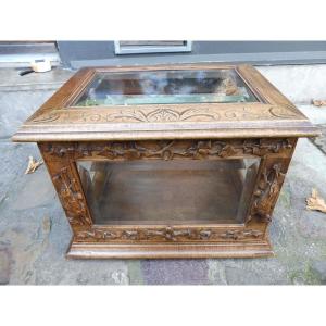 19th Century Black Forest Style Carved Walnut Liquor Cellar Box