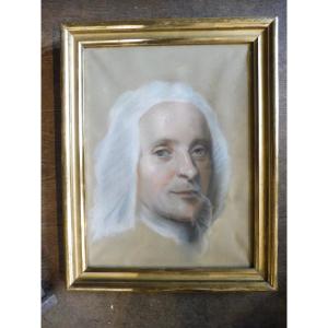 Pastel  19 eme  " portrait de voltaire  " 