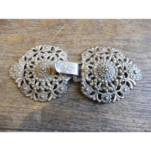 19th Century Silver Repoussé And Cut-out Cape Buckle  