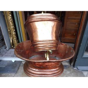 Red Copper Kitchen Fountain, 18th Century 