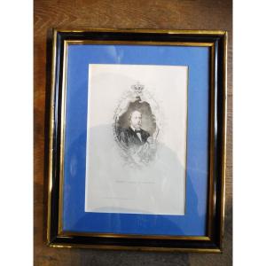 Gravure  19 eme  " Portrait du comte de Chambord  "  