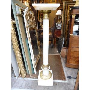 Colonne en onyx  et laiton doré  1900