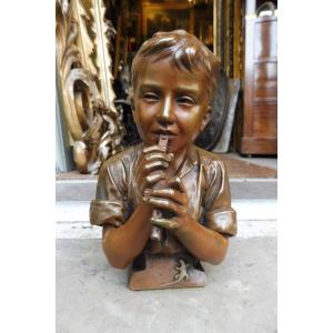 sculpture  en bronze signée Villanis  