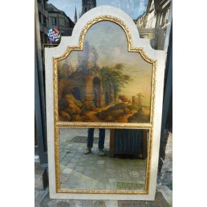 Trumeau orné d'une peinture 18 eme