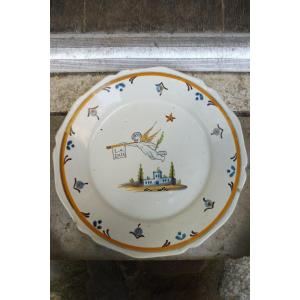 Nevers Earthenware Plate, Revolutionary Period