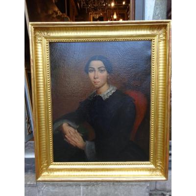 Hst   Portrait De Femme Vers 1840