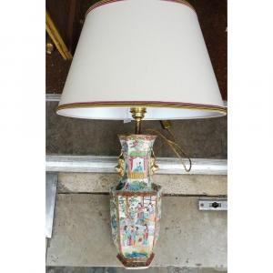 Canton Porcelain Lamp Base