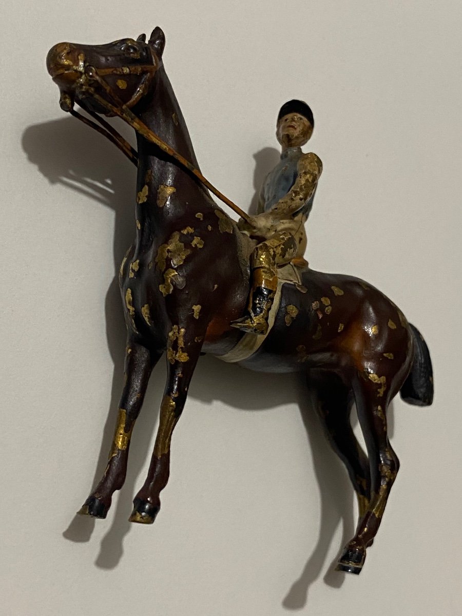 Bronze De Vienne. Un Jockey Sur Son Cheval -photo-4