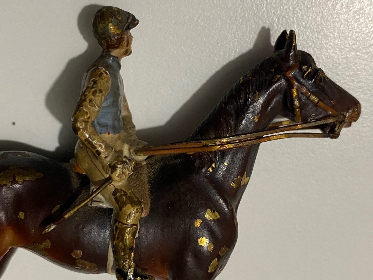 Bronze De Vienne. Un Jockey Sur Son Cheval -photo-8