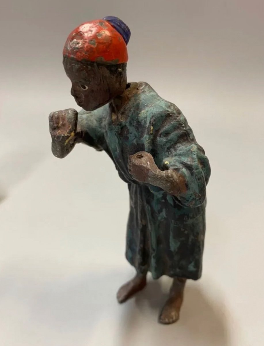 Two Polychrome Vienna Bronzes-photo-3