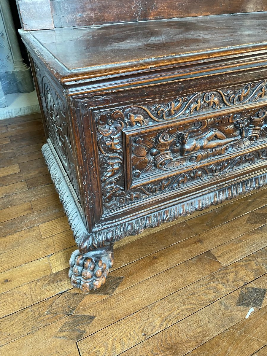 Chest "cassone" In Walnut - Italy Eighteenth-photo-2