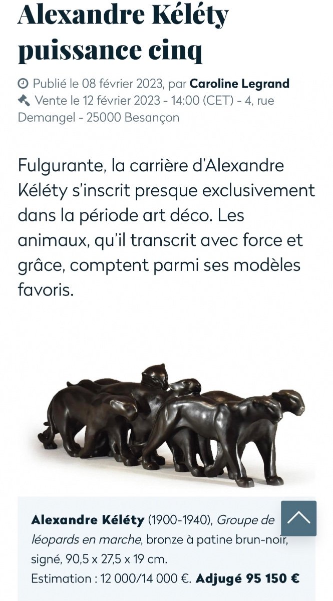 Alexandre KELETY (1874-1940). Sculpture Art déco en bronze -photo-8
