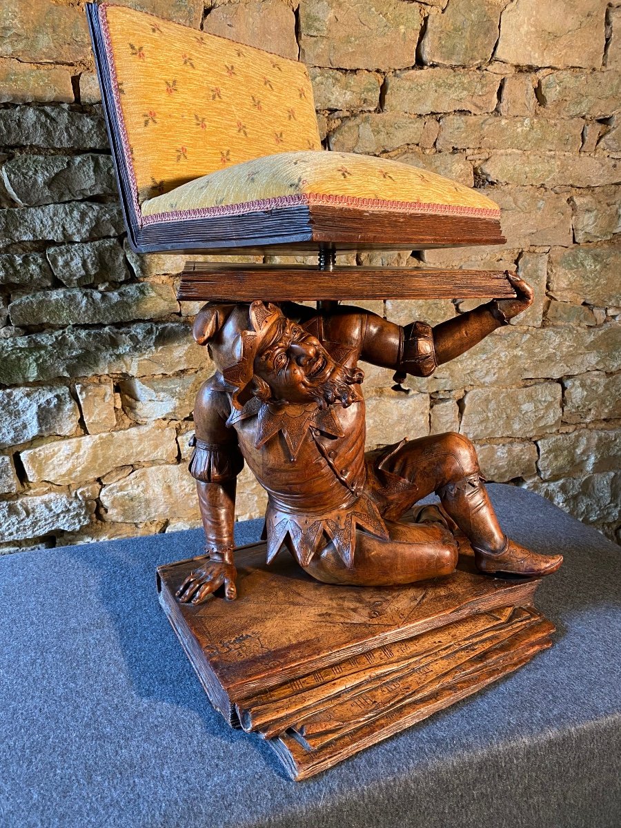 Walnut Piano Stool -photo-2