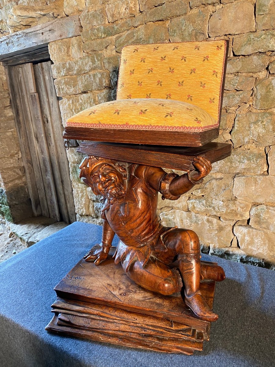 Walnut Piano Stool -photo-4