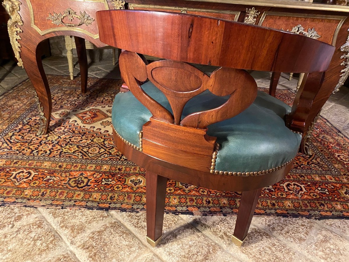 Fauteuil De Bureau Tournant D’époque Empire.-photo-1