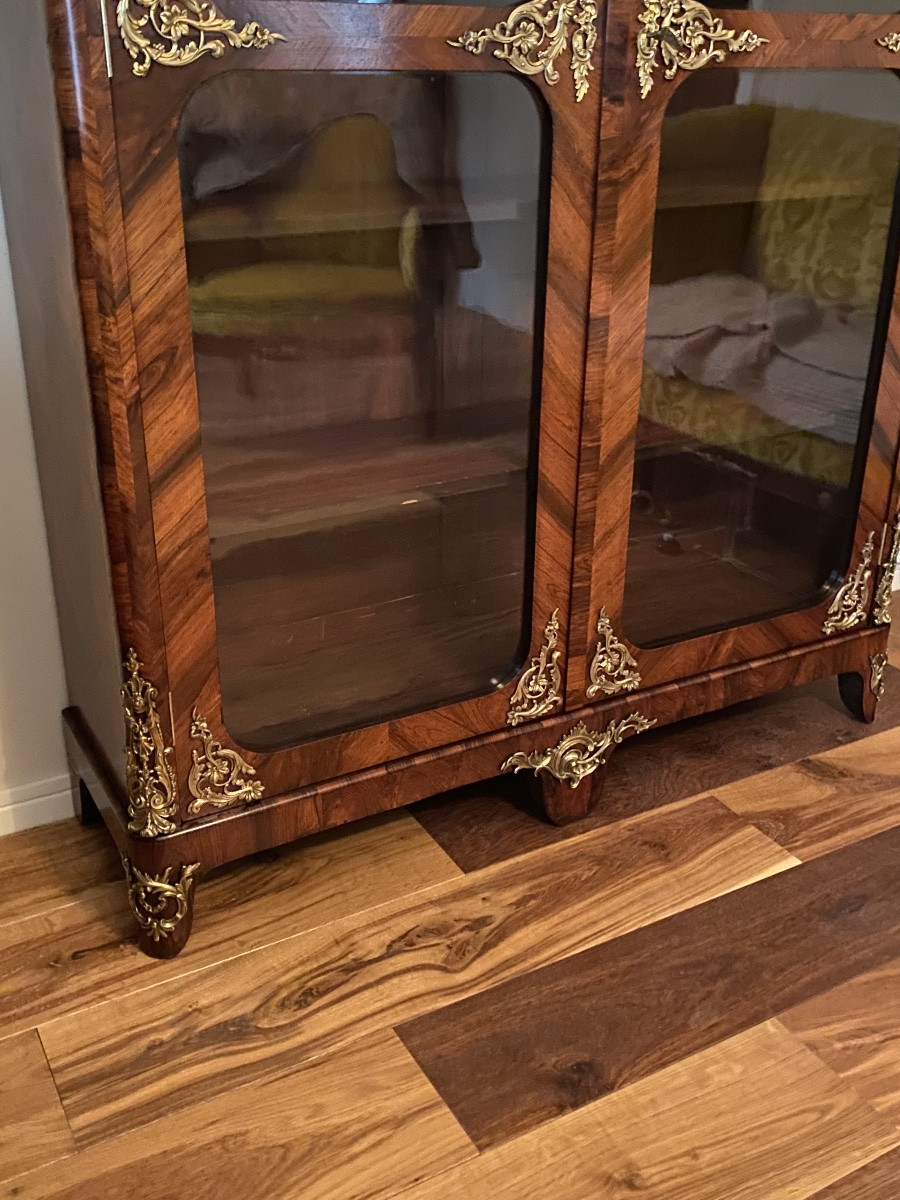 Bibliothèque Louis XIV en palissandre -photo-3