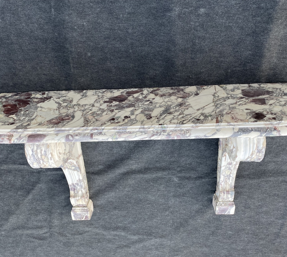 Grande console en marbre de brèche violette -photo-4