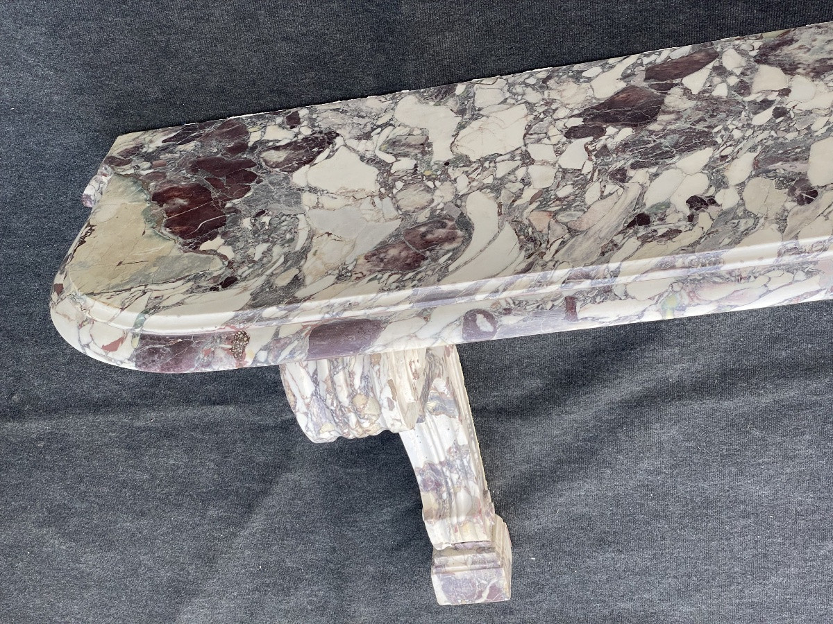 Grande console en marbre de brèche violette -photo-2