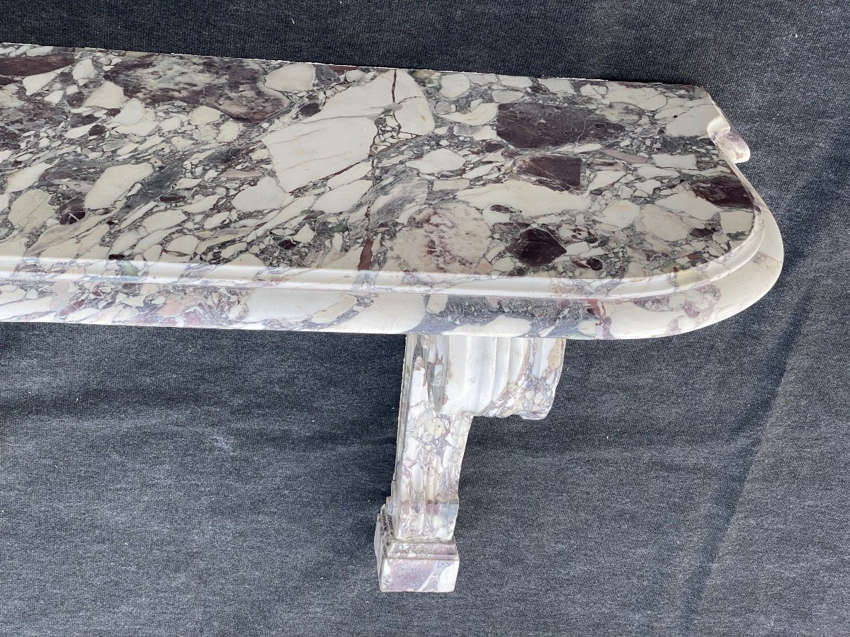 Grande console en marbre de brèche violette -photo-3