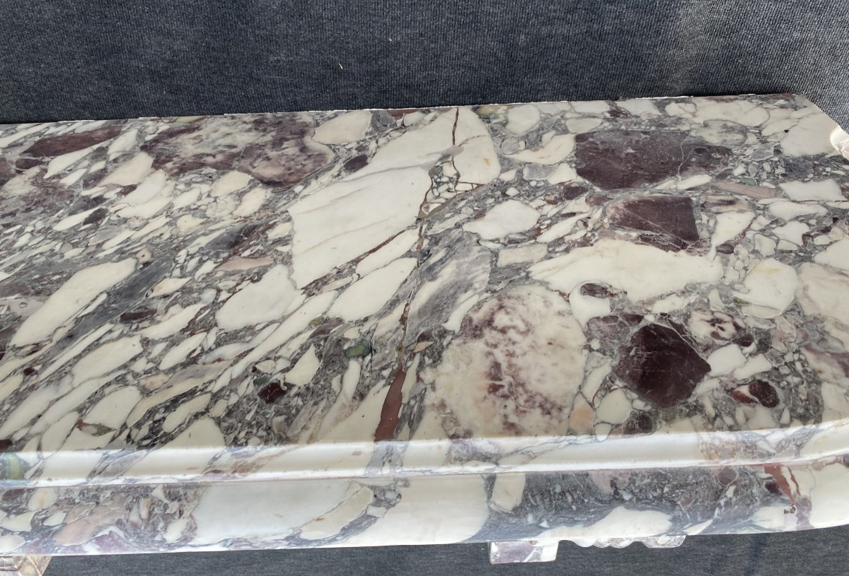 Grande console en marbre de brèche violette -photo-5