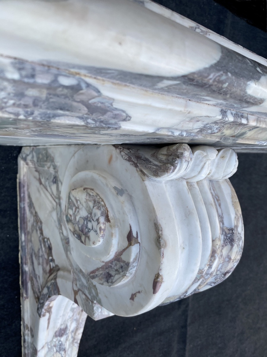 Grande console en marbre de brèche violette -photo-7