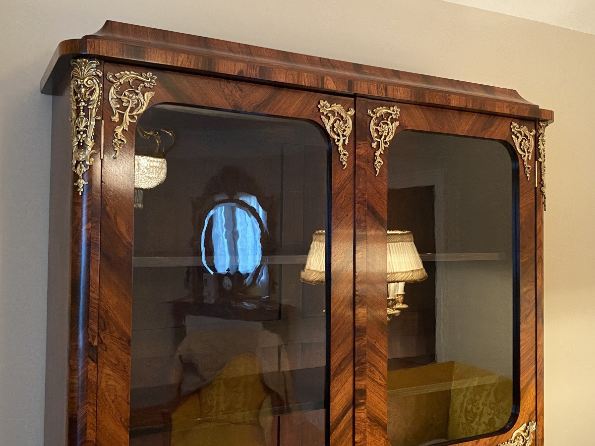 Bibliothèque Louis XIV en palissandre -photo-3