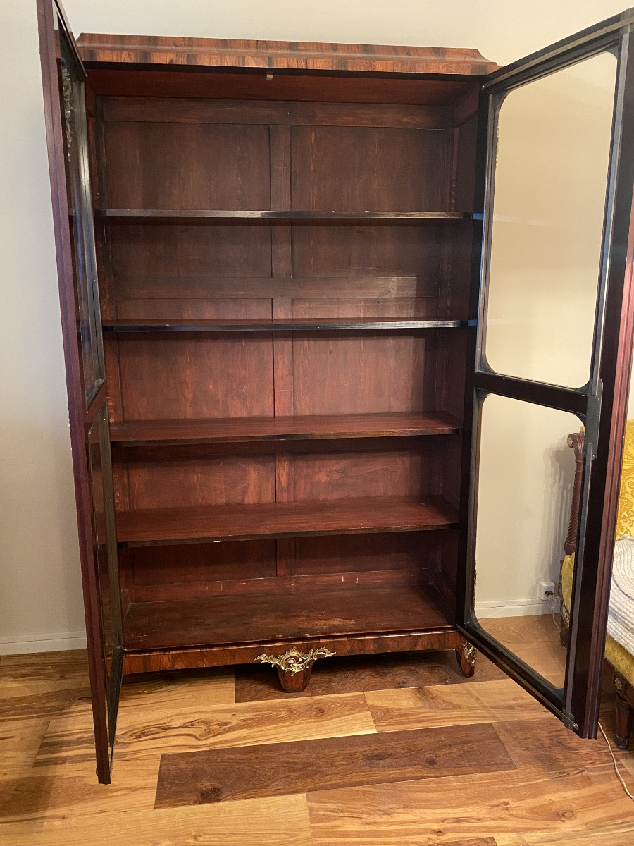 Bibliothèque Louis XIV en palissandre -photo-4