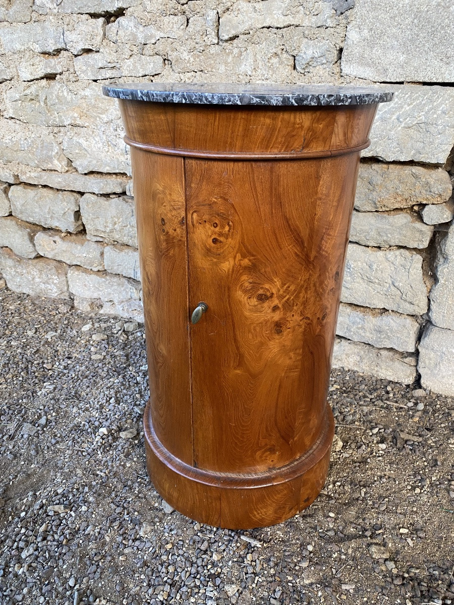 Charles X Bedside Table/sleeping Bag In Elm -photo-3