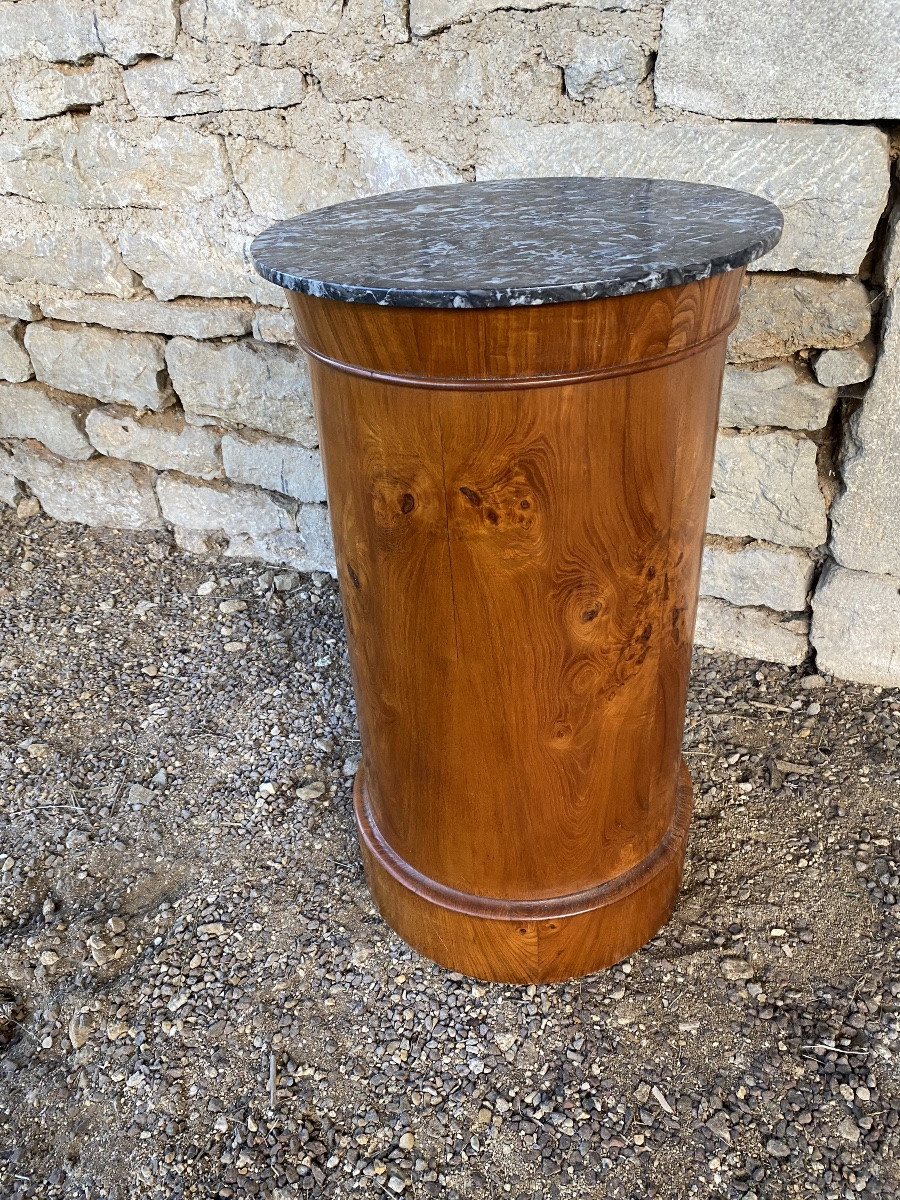 Charles X Bedside Table/sleeping Bag In Elm -photo-4