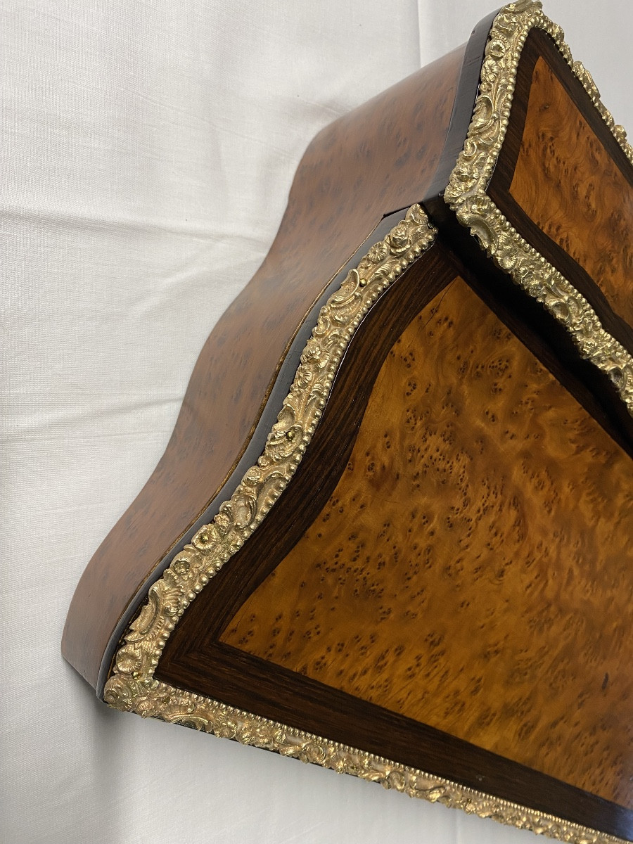 Écritoire, coffret à écrire en loupe d’amboine-photo-3