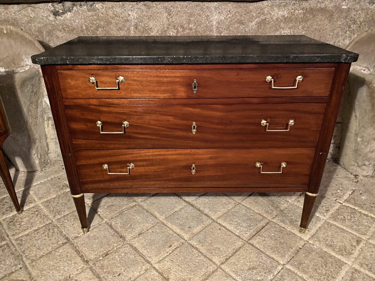 Louis XVI Period Chest Of Drawers, Stamped-photo-3