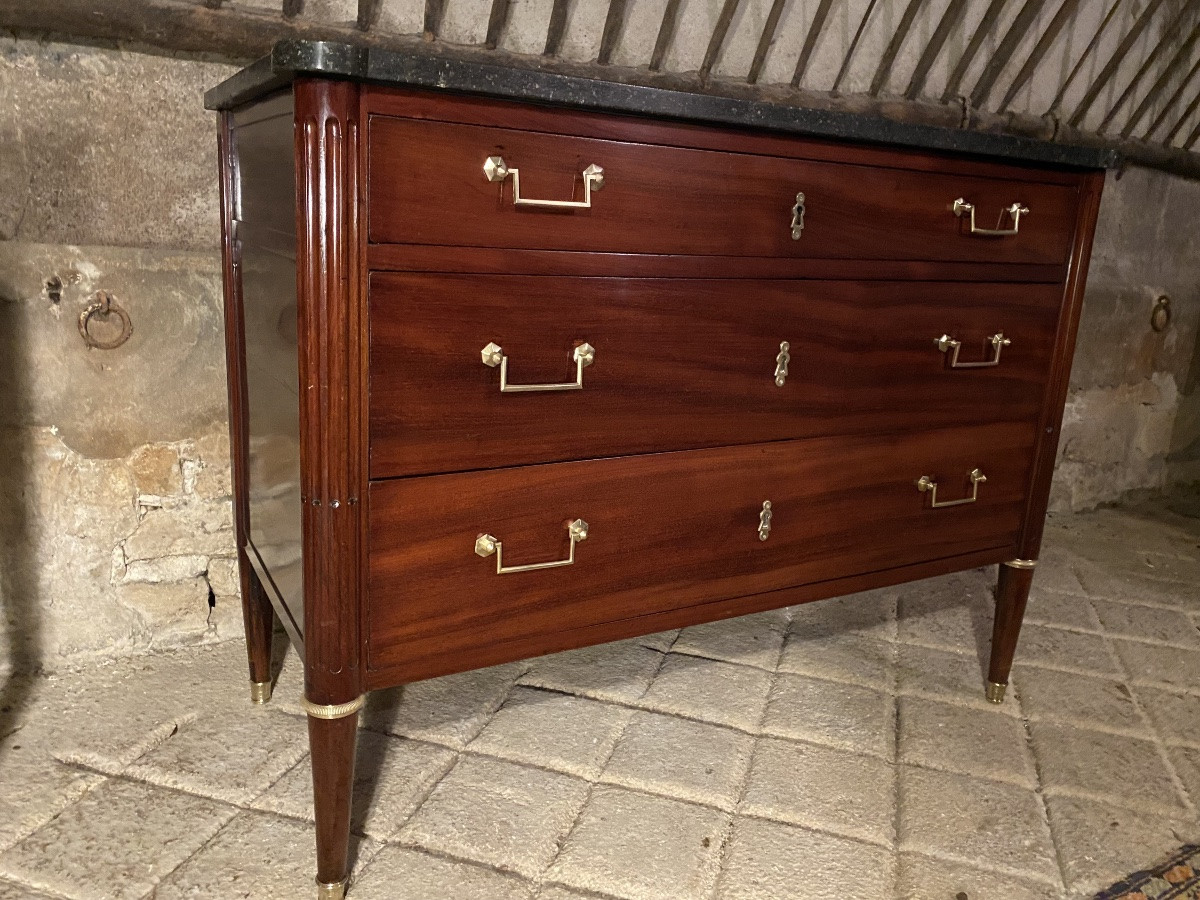 Louis XVI Period Chest Of Drawers, Stamped-photo-3