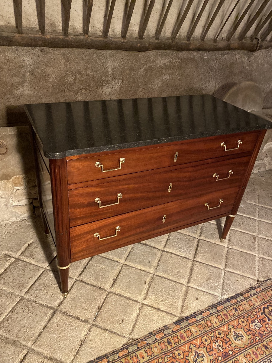 Louis XVI Period Chest Of Drawers, Stamped-photo-4
