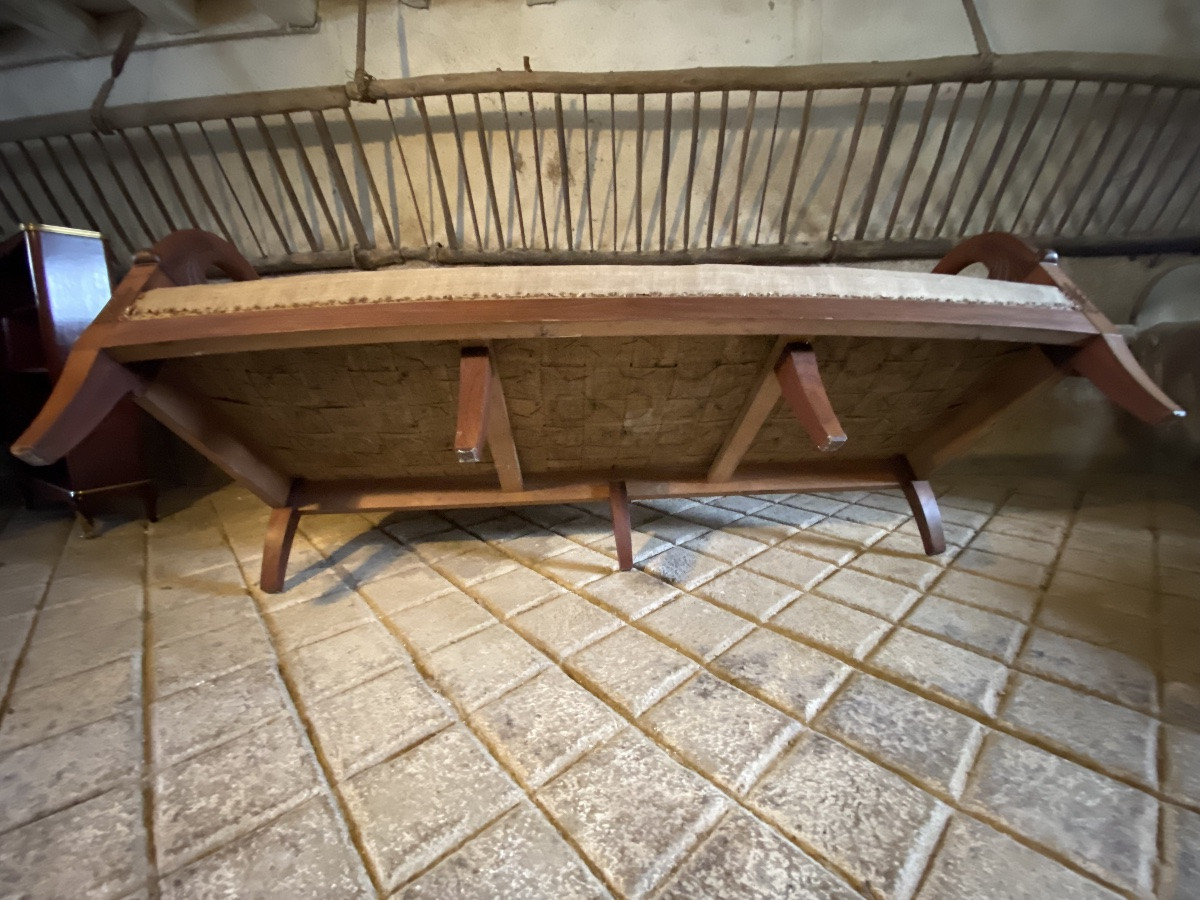 Grande banquette d’époque Empire -photo-3