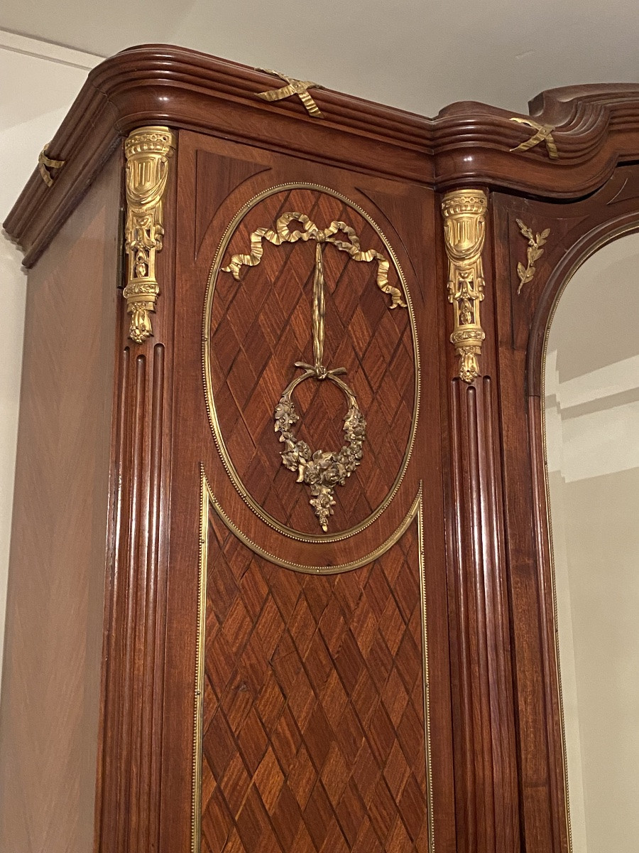 Louis XVI Style Mahogany Wardrobe -photo-2