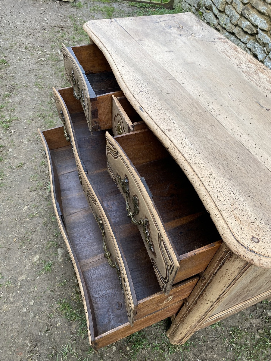 18th-century Chest Of Drawers In Raw Wood -photo-4