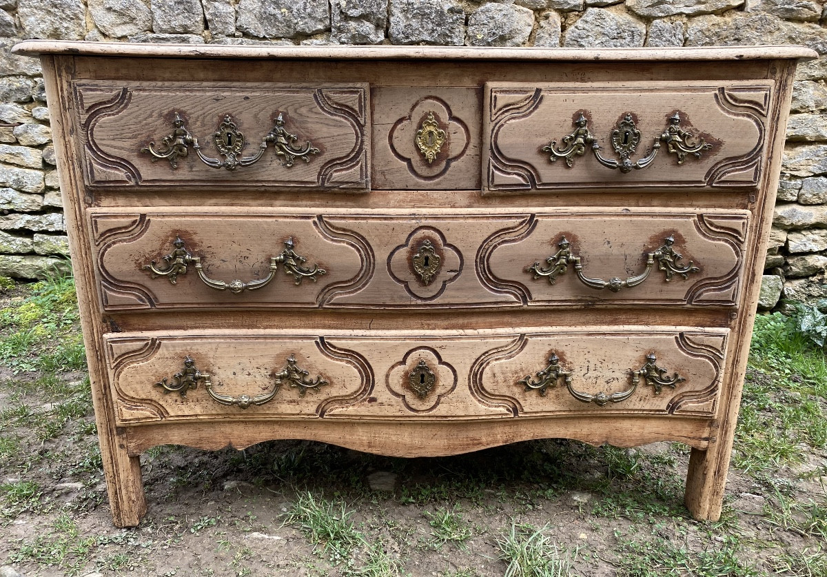 18th-century Chest Of Drawers In Raw Wood 