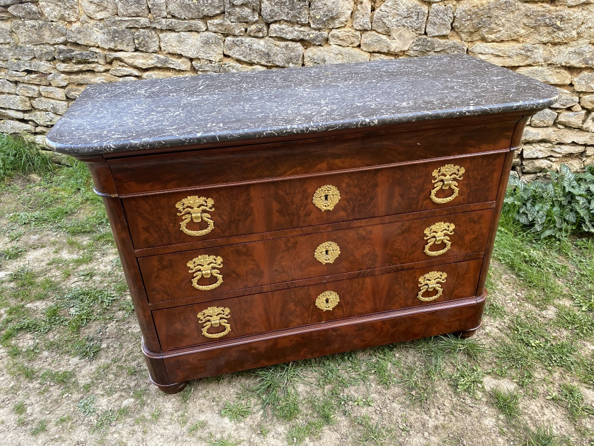 Commode d’époque XIXème siècle en acajou -photo-2