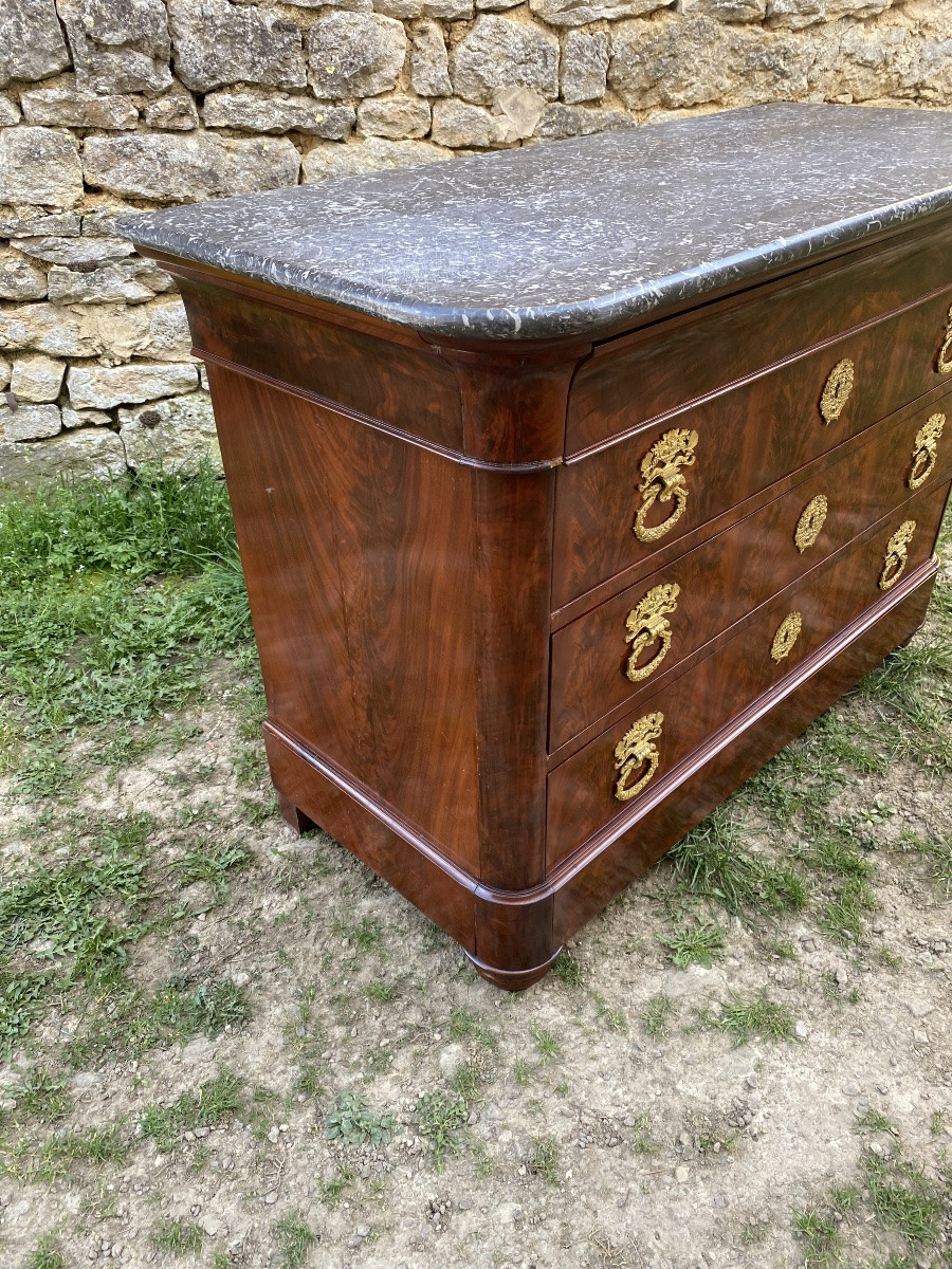 Commode d’époque XIXème siècle en acajou -photo-3