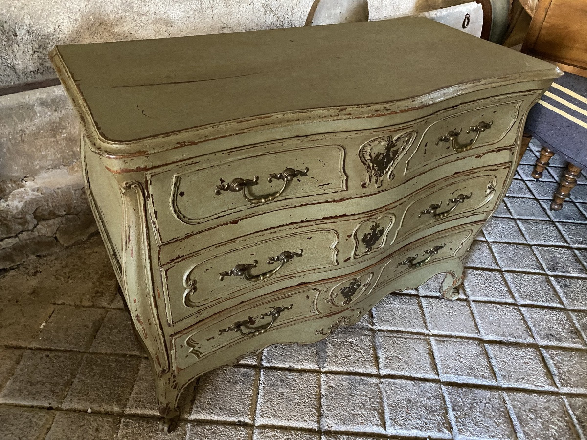 Commode d’époque Louis XV patinée-photo-3