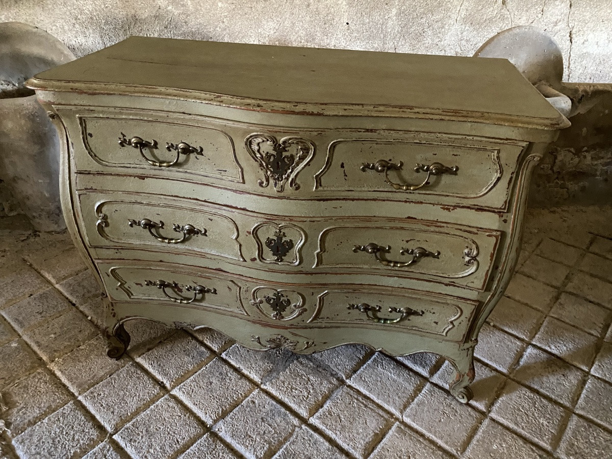 Commode d’époque Louis XV patinée-photo-4