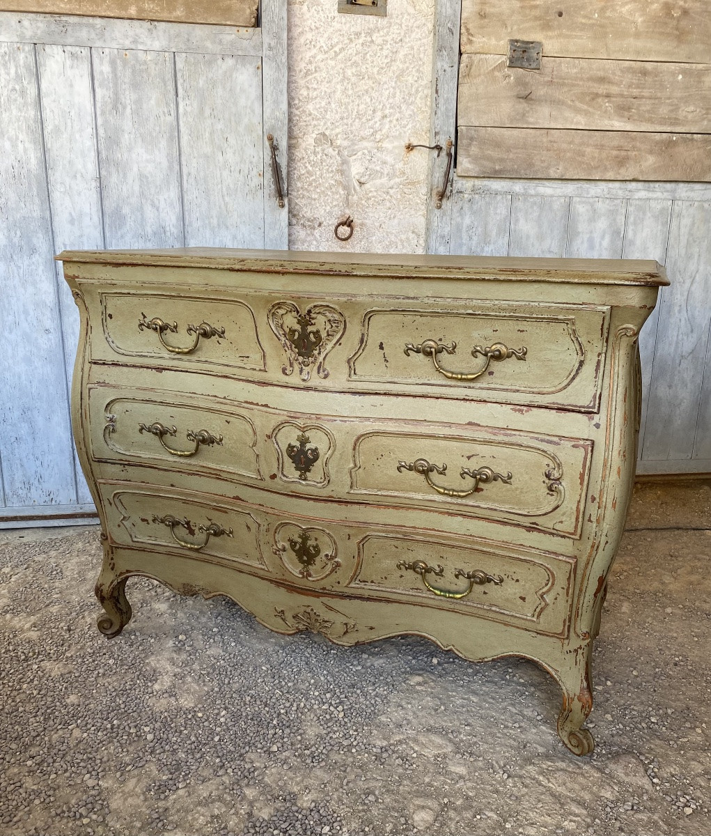 Commode d’époque Louis XV patinée-photo-1