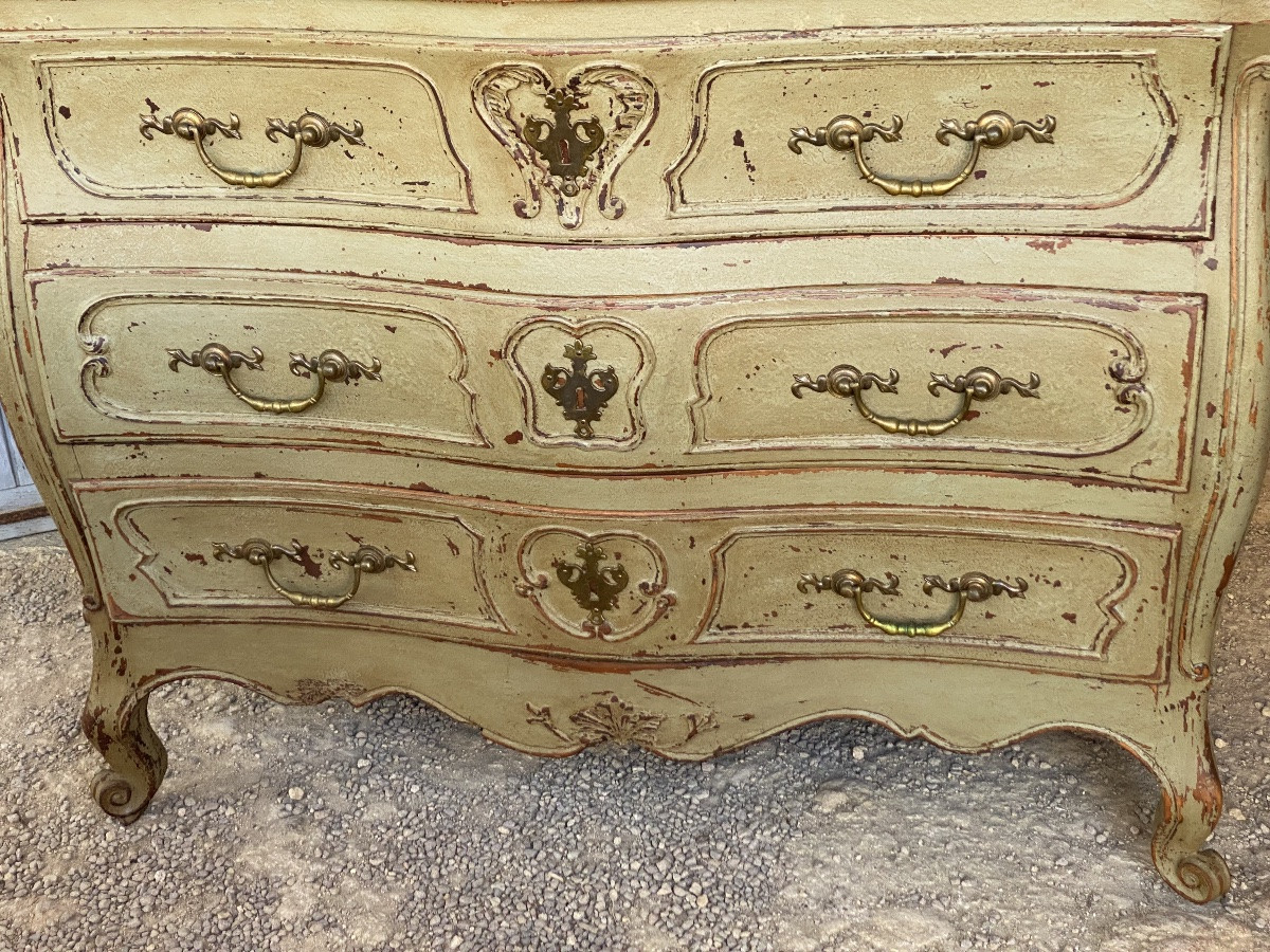 Commode d’époque Louis XV patinée-photo-2