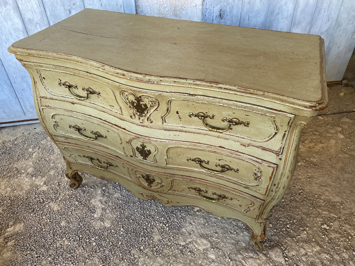 Commode d’époque Louis XV patinée-photo-3