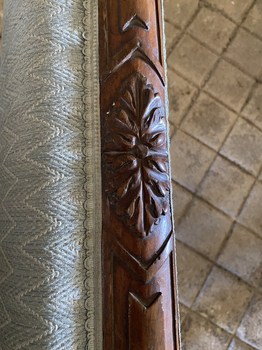 Large Directoire Walnut Sofa-photo-4